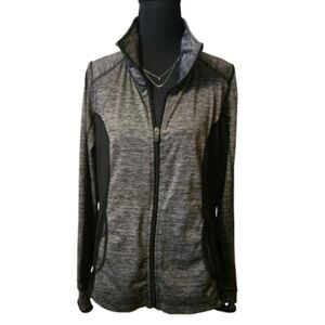 Danskin Now Large Women's Black Long Sleeve Full Zip Activewear Jacket